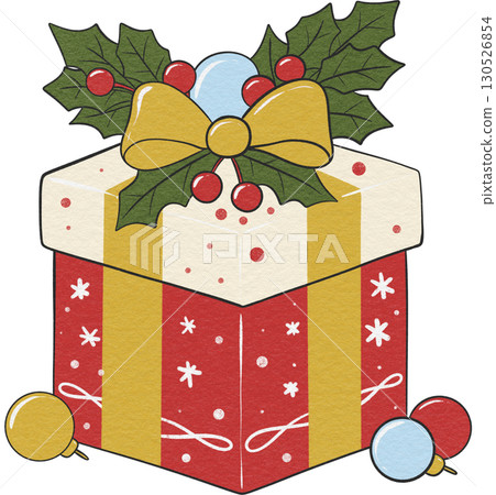 Wrapped Christmas gifts with festive ribbons and bows, perfect for holiday decor and celebration. Wrapped Christmas gifts with festive ribbons and bows, perfect for holiday decor and celebration. 130526854