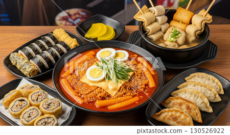Full Korean Street Food Meal with Rabokki and Snacks 130526922