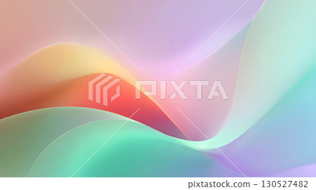 Smooth flowing gradient background with pastel tones and soft curves. Perfect for web design, posters, and presentation visuals. 130527482