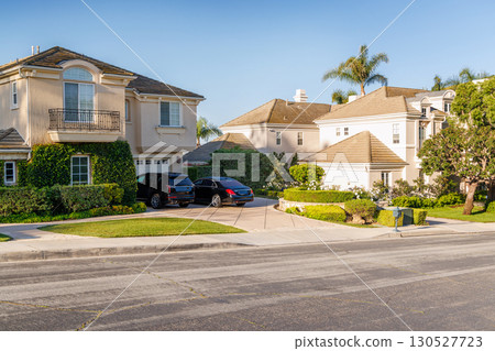 Suburban street with houses in the Los Angeles area 130527723