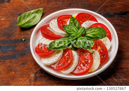 A vibrant and appetizing display of Caprese antipasti A vibrant and appetizing display of Caprese antipasti 130527867