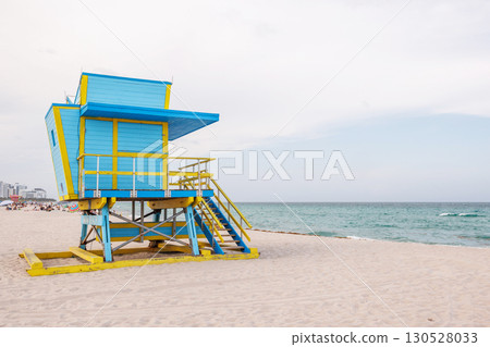 Colorful lifeguard tower on Miami Beach Colorful lifeguard tower on Miami Beach 130528033