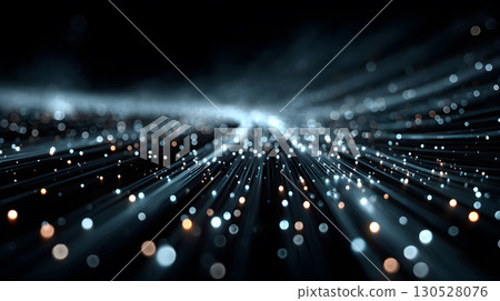 Glowing blue tech grid on a dark background, giving a high-tech digital interface feel. Great for IT, data, and tech-focused designs. 130528076