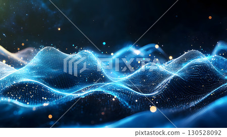 Glowing blue tech grid on a dark background, giving a high-tech digital interface feel. Great for IT, data, and tech-focused designs. 130528092