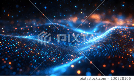 Glowing blue tech grid on a dark background, giving a high-tech digital interface feel. Great for IT, data, and tech-focused designs. 130528106