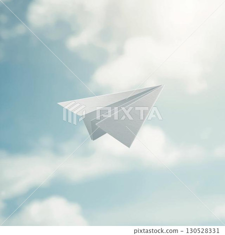 紙飛機在天空飛翔 130528331