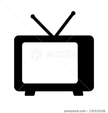 tv icon on white background 130528386