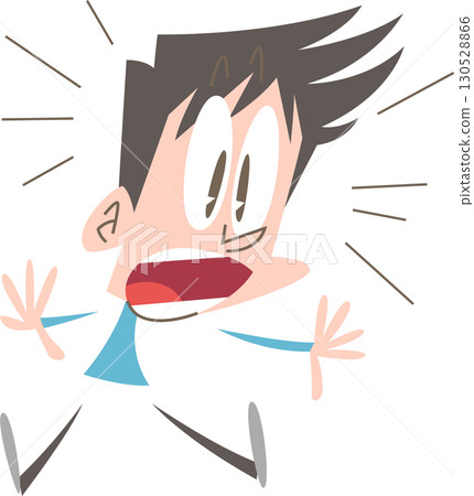 一名男子因某事而感到驚訝(無輪廓) 一名男子因某事而感到驚訝(無輪廓) 130528866