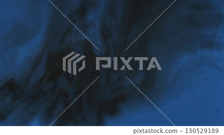 Sparkling liquid. Cloud steam. Defocused dark black blue color paint water chemical particles flowing on abstract art background. 130529189
