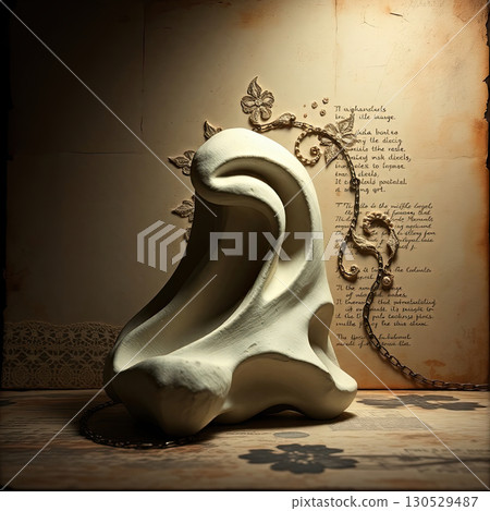 Colorful background with volumetric clay elements. Colorful background with volumetric clay elements. 130529487