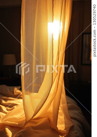 Soft and inviting bed with comfortable linens. Soft and inviting bed with comfortable linens. 130529740