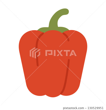 Red Bell Pepper Illustration Red Bell Pepper Illustration 130529951