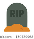 Tombstone RIP Grave Illustration 130529968