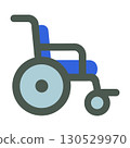 Blue Medical Wheelchair Illustration 130529970