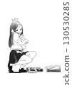 High school girl gets harassed by stray cat 130530285