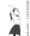 High school girl making big strides 130530286