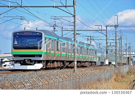 Tohoku Main Line, Kurihashi-Higashiwashimiya, JR East, E231 series 1000 series, U514 train (Oyama) 130530367