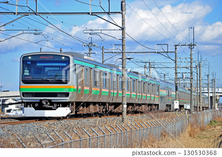 Tohoku Main Line, Kurihashi-Higashiwashimiya, JR East, E231 series 1000 series, U511 train (Oyama) 130530368