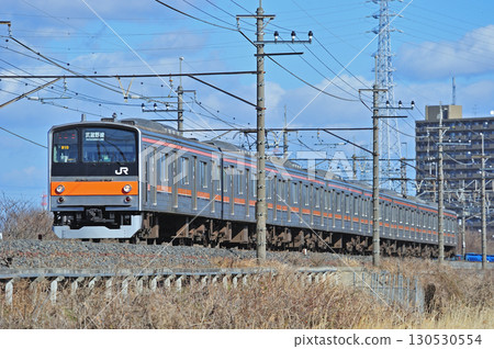Musashino Line Higashi-Kawaguchi - Higashi-Urawa JR East 205 series M10 train (Makuhari) Musashino Line Higashi-Kawaguchi - Higashi-Urawa JR East 205 series M10 train (Makuhari) 130530554