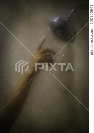 Hand Reaching to Shower Stream Hand Reaching to Shower Stream 130530641