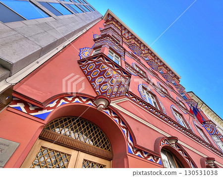 Detail of Vurnik house or the Cooperative Business Bank building,Ljubljana 130531038