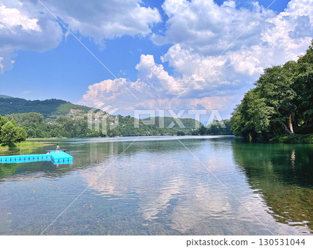 Pliva lake in Jajce, Bosnia and Herzegovina 130531044