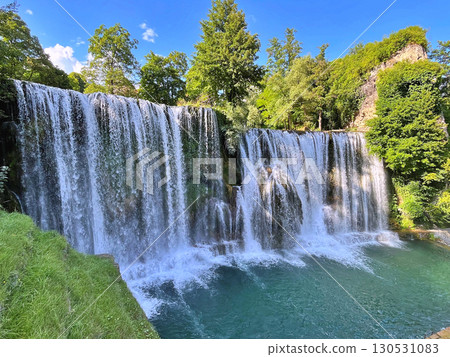 Waterfall on river Pliva in Jajce, Bosnia and Herzegovina 130531083