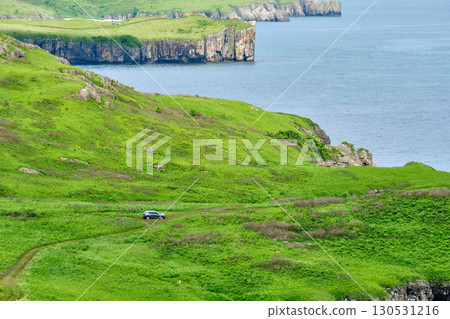 The nature of the Khasansky district of Primorsky Krai, Russia. The lip of the Teal of the Slavic Bay, the inner bay of Peter the Great in the summer. 130531216