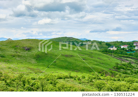 The nature of the Khasansky district of Primorsky Krai, Russia. The lip of the Teal of the Slavic Bay, the inner bay of Peter the Great in the summer. The nature of the Khasansky district of Primorsky Krai, Russia. The lip of the Teal of the Slavic Bay, the inner bay of Peter the Great in the summer. 130531224