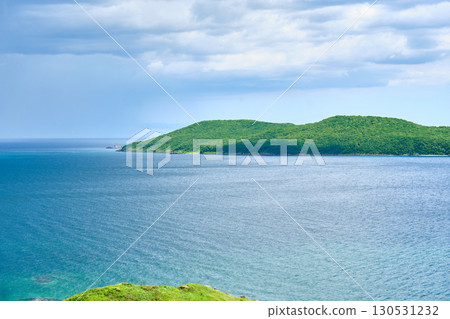 The nature of the Khasansky district of Primorsky Krai, Russia. The lip of the Teal of the Slavic Bay, the inner bay of Peter the Great in the summer. The nature of the Khasansky district of Primorsky Krai, Russia. The lip of the Teal of the Slavic Bay, the inner bay of Peter the Great in the summer. 130531232