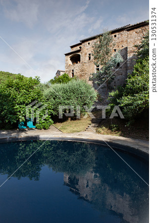 House and park in French Ardeche country 130531374