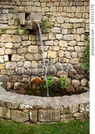 Stone channel of a medieval irrigation system 130531378
