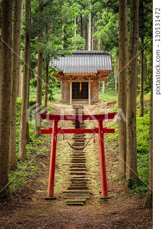 山形縣遊佐町大野莊神社的歷史與自然風光 130531472