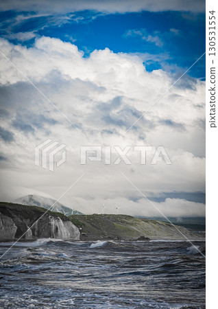 Beautiful daytime coastal scenery at Takise Coast in Hokkaido 130531554