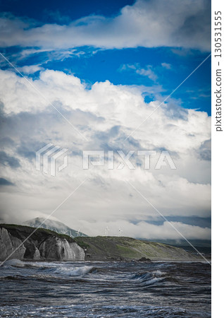 Beautiful daytime coastal scenery at Takise Coast in Hokkaido 130531555