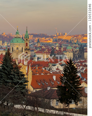 Sunset view of european city 130531646