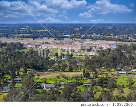 A large construction site near the new Western Sydney Airport 130532866