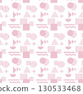 Scandinavian style geometric seamless pattern background (pink) 130533468