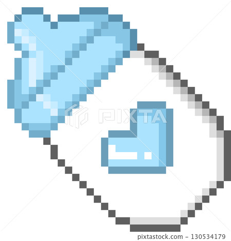 嬰兒奶瓶的可愛像素藝術 嬰兒奶瓶的可愛像素藝術 130534179