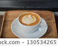 Beautifully drawn latte art 130534265