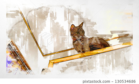 sketch style cat cat cat kijitora gray female female female cat female cat healthy pretty healing 130534686