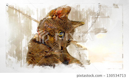 素描 風格 貓 貓 貓 kijitora 灰色 女 女 母貓 母貓 健康 漂亮 癒合 130534713