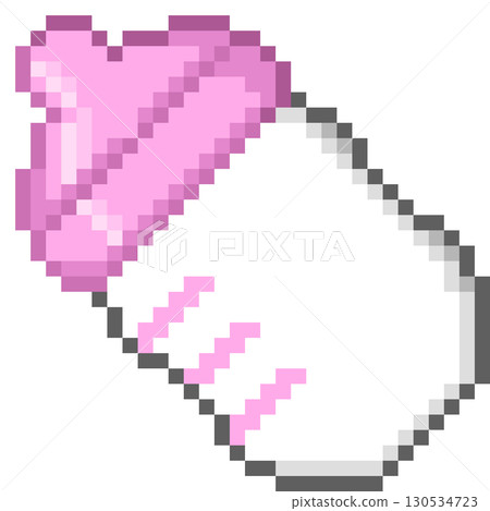 可愛的像素化嬰兒奶瓶插圖 可愛的像素化嬰兒奶瓶插圖 130534723