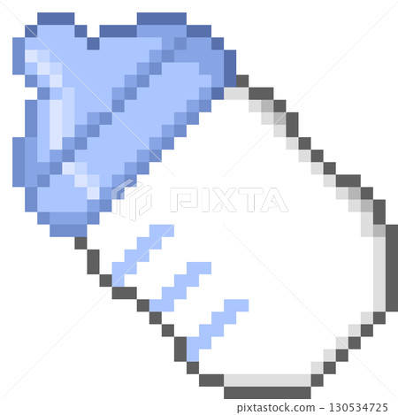 Cute pixelated baby bottle illustration Cute pixelated baby bottle illustration 130534725
