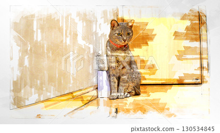 sketch style cat cat cat kijitora gray female female female cat female cat healthy pretty healing 130534845