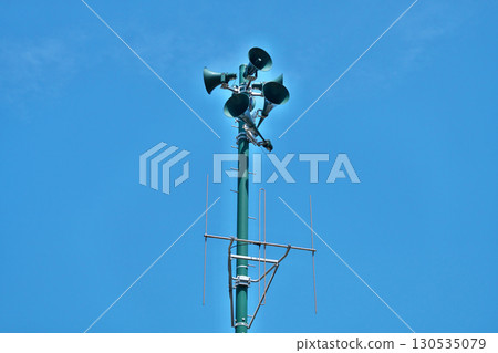 Disaster prevention radio outdoor sub-unit (disaster prevention administrative radio) installed in the park 130535079