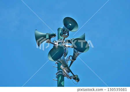 Disaster prevention radio outdoor sub-unit (disaster prevention administrative radio) installed in the park 130535081