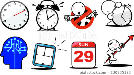 Schedule and time icon set 130535183