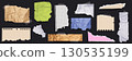Torn piece paper set 130535199