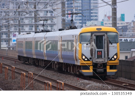 E257 series special express "Shinjuku Sazanami" running on the elevated section of the Sobu Rapid Line (Photo taken on May 30, 2010) 130535349
